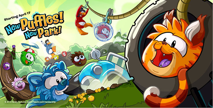 Dog puffles were FINALLY here along with a new Puffle Park.